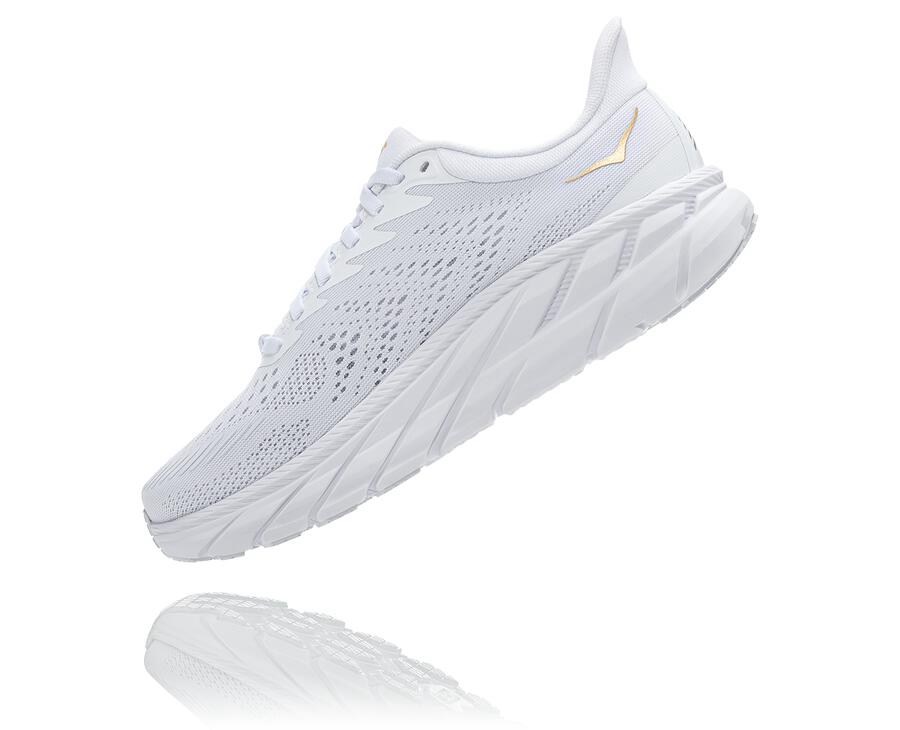 Hoka One One Running Shoes Mens White - Clifton 7 - 63805DOKG